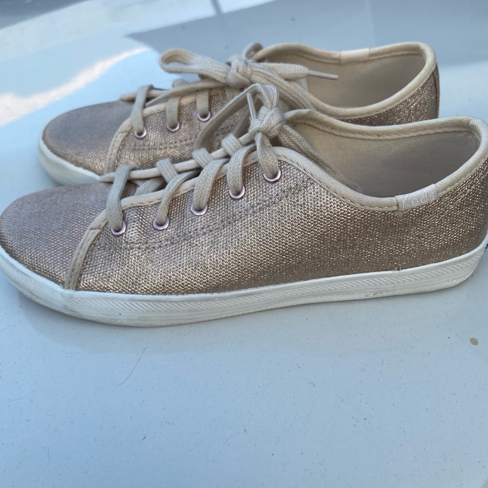 KEDS Kids- Metallic Rose Gold Sneakers US 3M - Picture 4 of 7